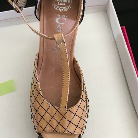 Jeffrey Campbell Carmel/ Black Patient Clear Heels - Picture 2 of 8